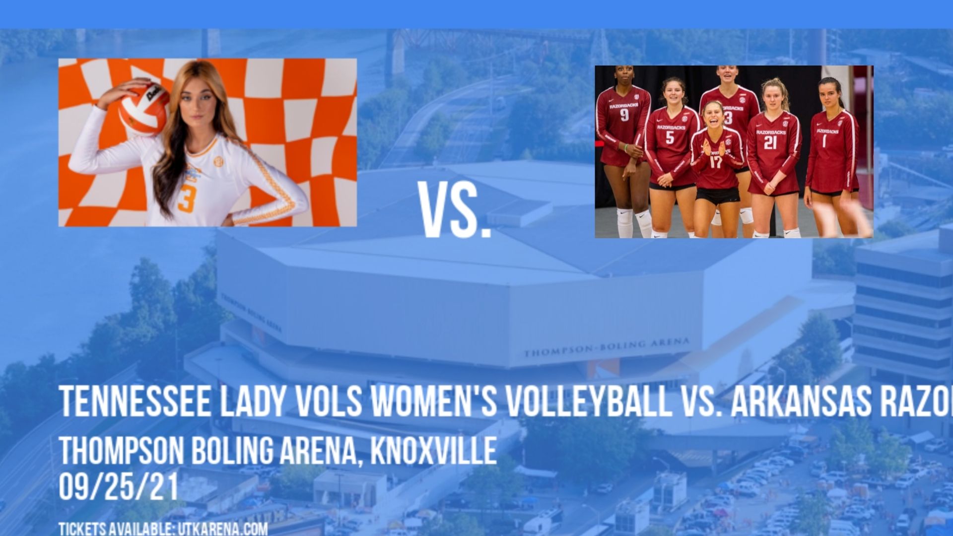 Tennessee Lady Vols Women's Volleyball vs. Arkansas Razorbacks at Thompson Boling Arena tickets Tennessee Lady Vols Women's Volleyball vs. Arkansas Razorbacks at Thompson Boling Arena