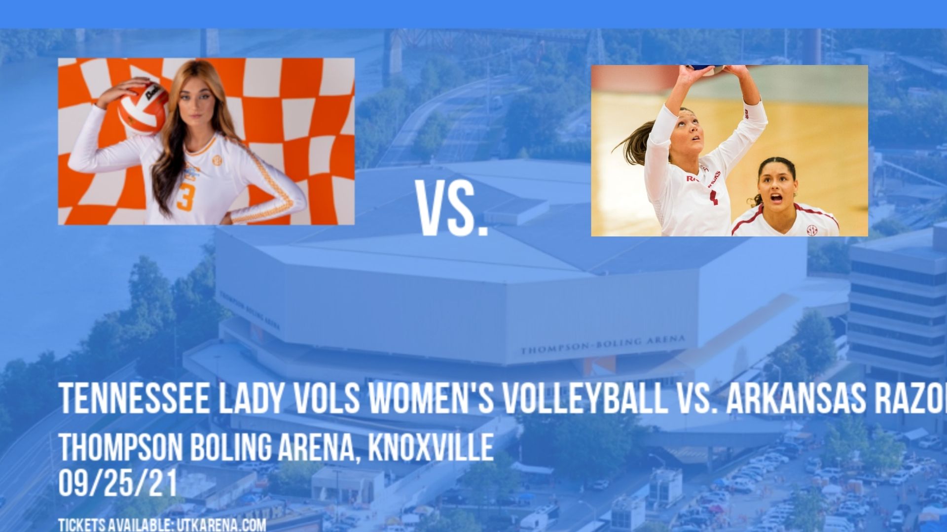 Tennessee Lady Vols Women's Volleyball vs. Arkansas Razorbacks at Thompson Boling Arena tickets Tennessee Lady Vols Women's Volleyball vs. Arkansas Razorbacks at Thompson Boling Arena