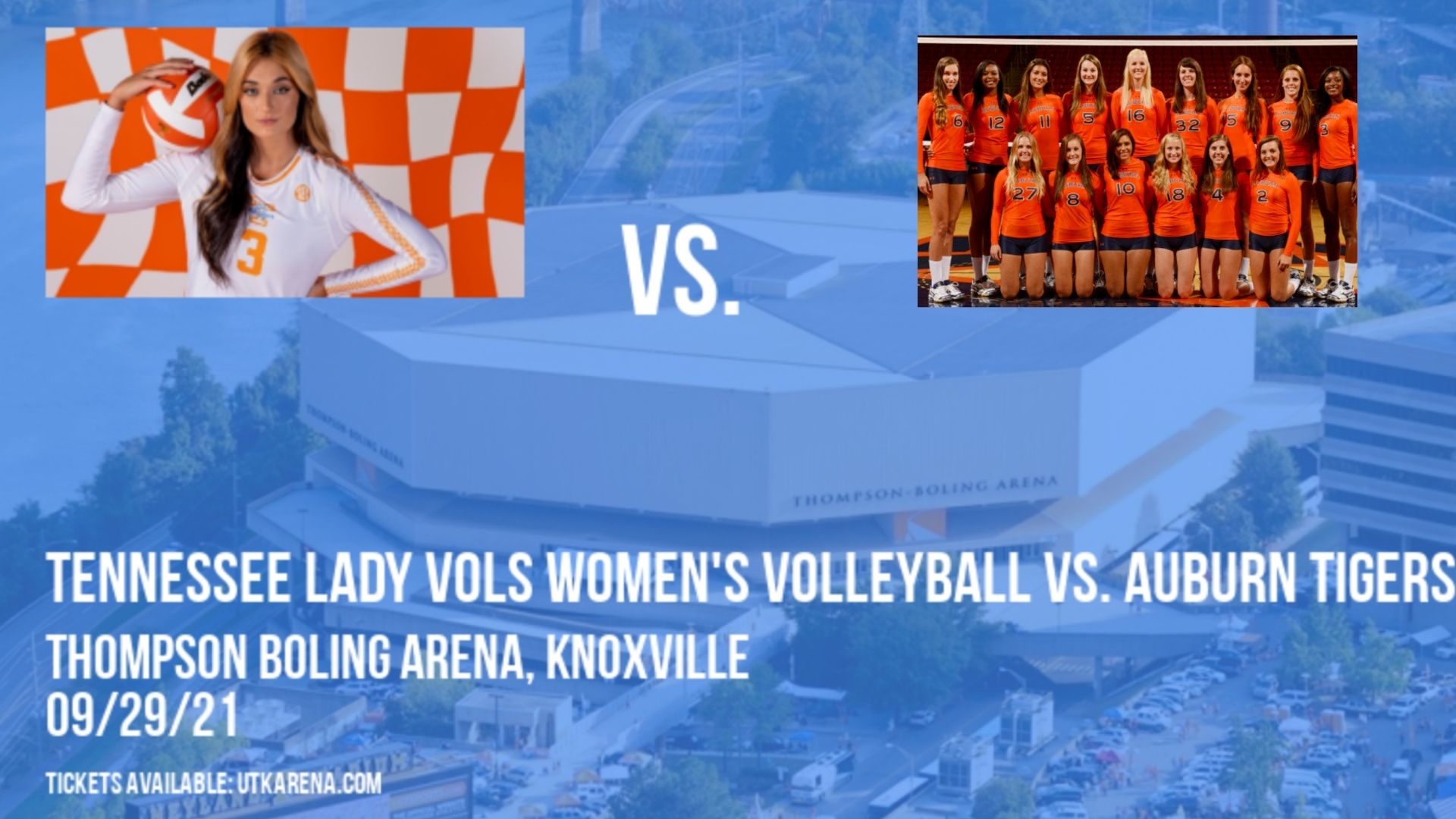Tennessee Lady Vols Women's Volleyball vs. Auburn Tigers at Thompson Boling Arena tickets Tennessee Lady Vols Women's Volleyball vs. Auburn Tigers at Thompson Boling Arena