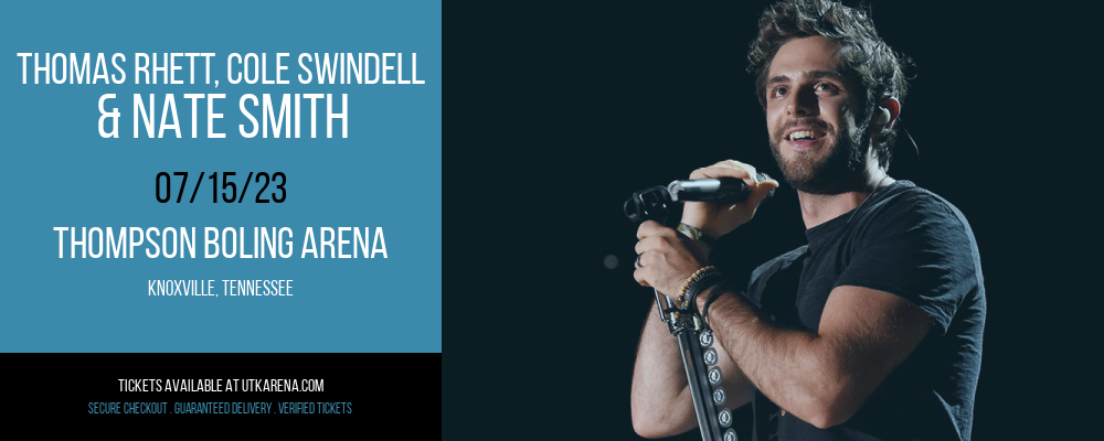 Thomas Rhett, Cole Swindell & Nate Smith at Thompson Boling Arena